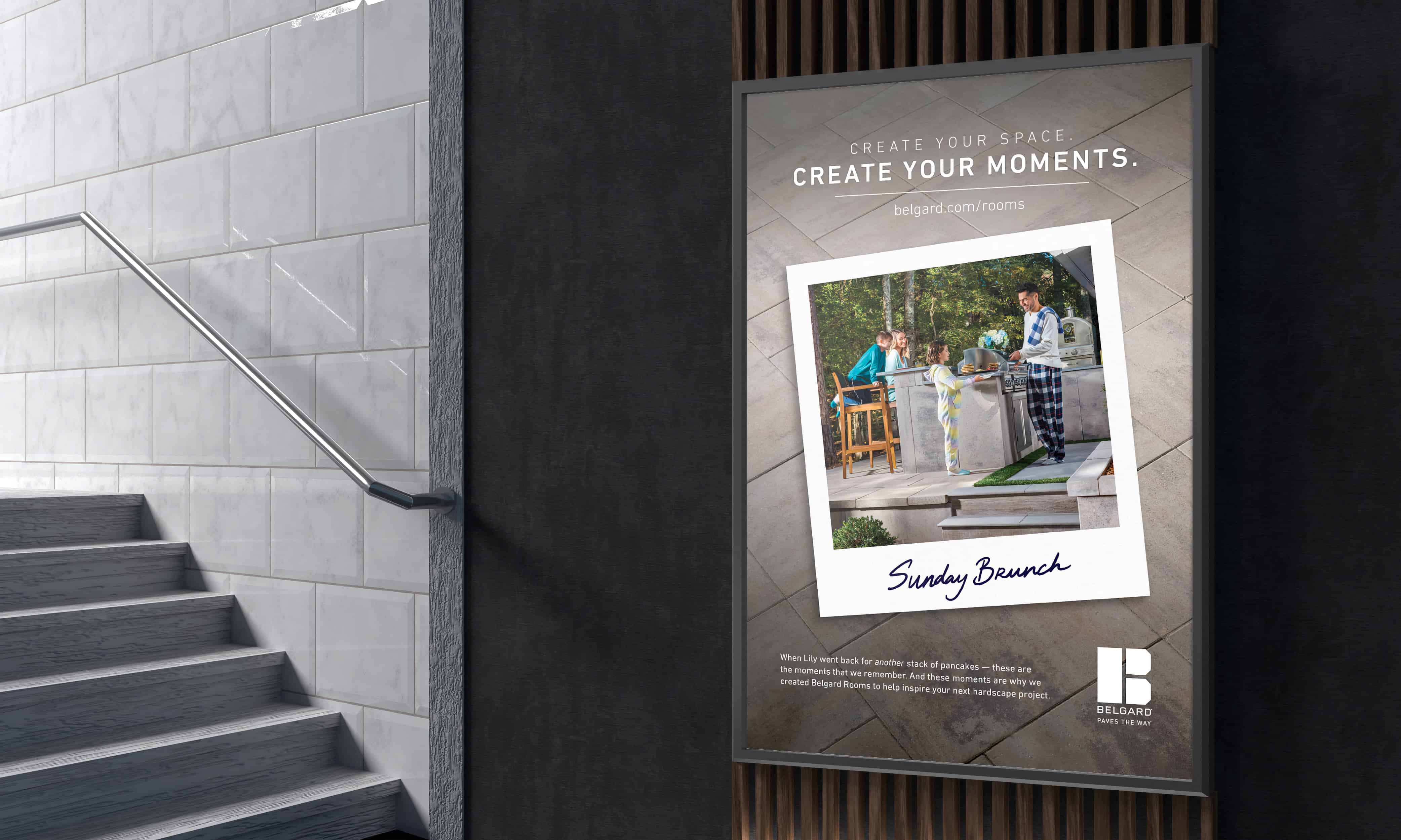 Belgard Rooms print ads that say "Sunday Brunch"