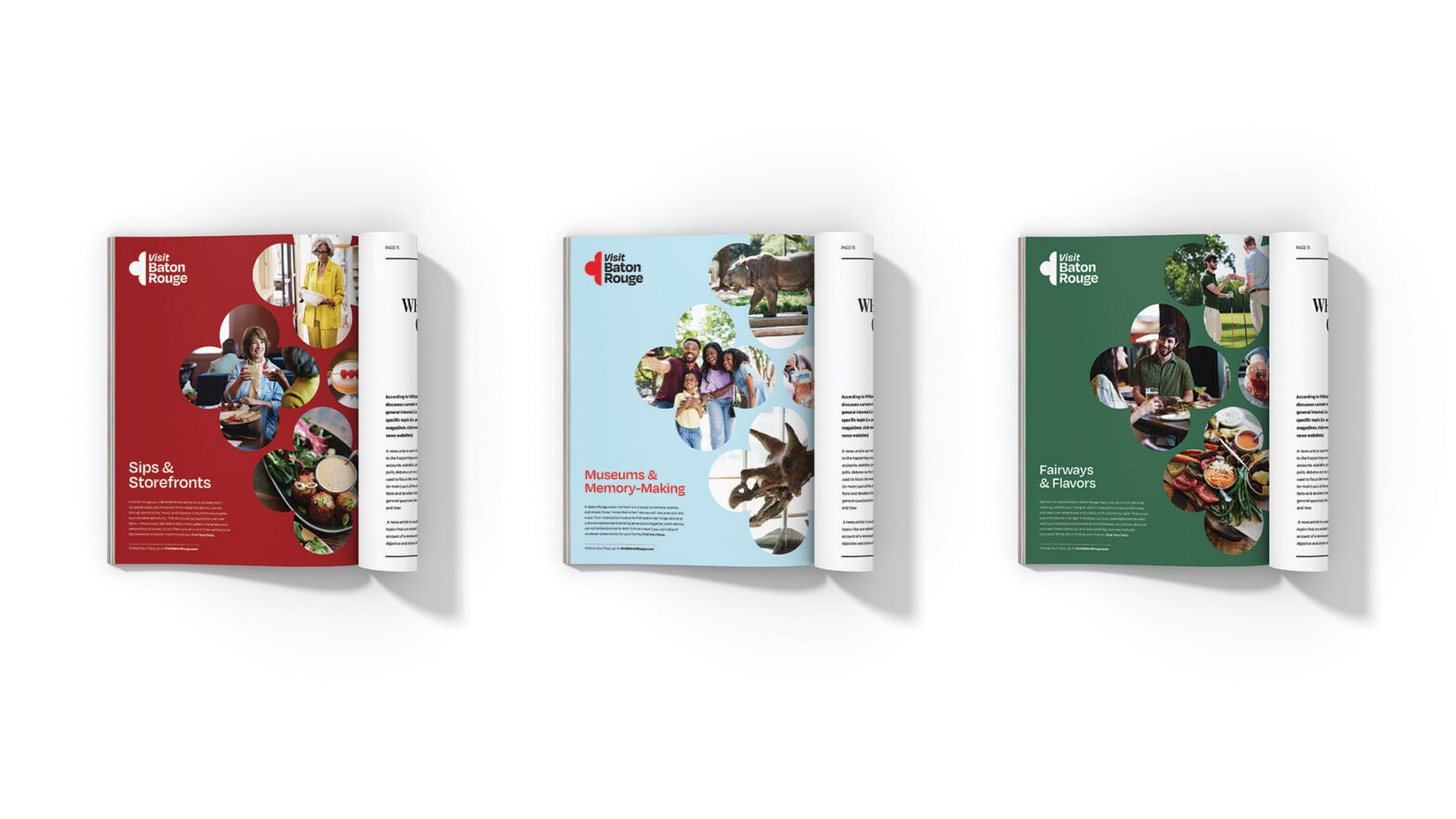 Visit Baton Rouge - Find Your Pace print advertisement mockups